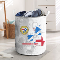 Commonwealth Of England Map Laundry Basket Historical British Isles Flag Silhouette