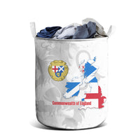 Commonwealth Of England Map Laundry Basket Historical British Isles Flag Silhouette