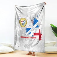 Commonwealth Of England Map Blanket Historical British Isles Flag Silhouette