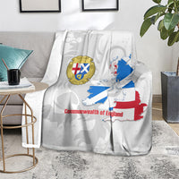 Commonwealth Of England Map Blanket Historical British Isles Flag Silhouette