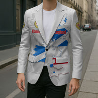 Commonwealth Of England Map Blazer Historical British Isles Flag Silhouette