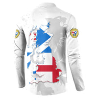 Commonwealth Of England Map Button Sweatshirt Historical British Isles Flag Silhouette