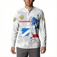 Commonwealth Of England Map Button Sweatshirt Historical British Isles Flag Silhouette