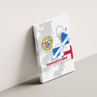 Commonwealth Of England Map Canvas Wall Art Historical British Isles Flag Silhouette