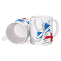 Commonwealth Of England Map Ceramic Mug Historical British Isles Flag Silhouette