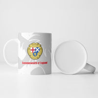 Commonwealth Of England Map Ceramic Mug Historical British Isles Flag Silhouette