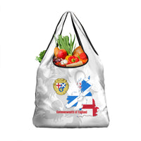 Commonwealth Of England Map Grocery Bag Historical British Isles Flag Silhouette