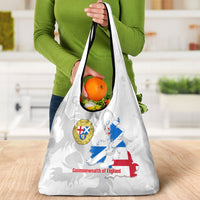 Commonwealth Of England Map Grocery Bag Historical British Isles Flag Silhouette