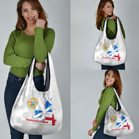 Commonwealth Of England Map Grocery Bag Historical British Isles Flag Silhouette