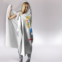 Commonwealth Of England Map Hooded Blanket Historical British Isles Flag Silhouette