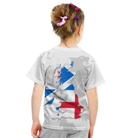 Commonwealth Of England Map Kid T Shirt Historical British Isles Flag Silhouette