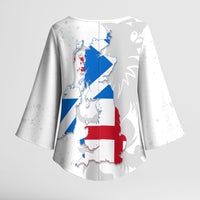Commonwealth Of England Map Kimono Sleeve Blouse Historical British Isles Flag Silhouette