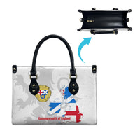 Commonwealth Of England Map Leather Bag Historical British Isles Flag Silhouette