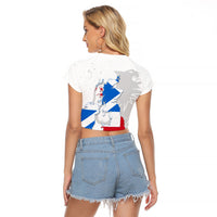 Commonwealth Of England Map Raglan Cropped T Shirt Historical British Isles Flag Silhouette