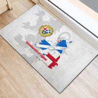 Commonwealth Of England Map Rubber Doormat Historical British Isles Flag Silhouette