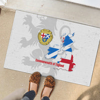 Commonwealth Of England Map Rubber Doormat Historical British Isles Flag Silhouette