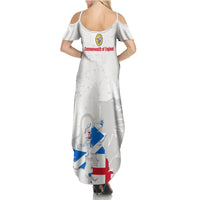 Commonwealth Of England Map Summer Maxi Dress Historical British Isles Flag Silhouette