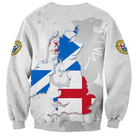 Commonwealth Of England Map Sweatshirt Historical British Isles Flag Silhouette