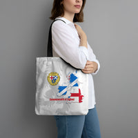 Commonwealth Of England Map Tote Bag Historical British Isles Flag Silhouette