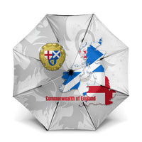 Commonwealth Of England Map Umbrella Historical British Isles Flag Silhouette