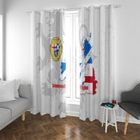 Commonwealth Of England Map Window Curtain Historical British Isles Flag Silhouette