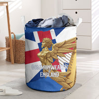 Commonwealth Of England Flag Golden Angel Laundry Basket Historical British Heritage Winged Figure