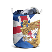 Commonwealth Of England Flag Golden Angel Laundry Basket Historical British Heritage Winged Figure