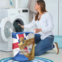 Commonwealth Of England Flag Golden Angel Laundry Basket Historical British Heritage Winged Figure