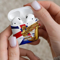 Commonwealth Of England Flag Golden Angel AirPods Case Historical British Heritage Winged Figure
