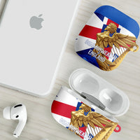 Commonwealth Of England Flag Golden Angel AirPods Case Historical British Heritage Winged Figure