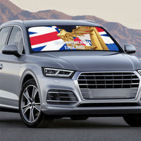 Commonwealth Of England Flag Golden Angel Auto Sun Shade Historical British Heritage Winged Figure