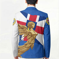 Commonwealth Of England Flag Golden Angel Blazer Historical British Heritage Winged Figure