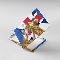 Commonwealth Of England Flag Golden Angel Canvas Wall Art Historical British Heritage Winged Figure