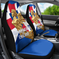 Commonwealth Of England Flag Golden Angel Car Seat Cover Historical British Heritage Winged Figure