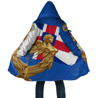Commonwealth Of England Flag Golden Angel Cloak Historical British Heritage Winged Figure