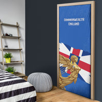 Commonwealth Of England Flag Golden Angel Door Cover Historical British Heritage Winged Figure