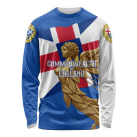 Commonwealth Of England Flag Golden Angel Long Sleeve Shirt Historical British Heritage Winged Figure