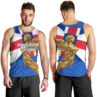 Commonwealth Of England Flag Golden Angel Men Tank Top Historical British Heritage Winged Figure