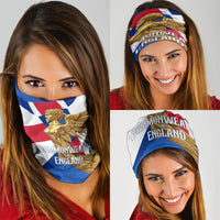 Commonwealth Of England Flag Golden Angel Neck Gaiter Historical British Heritage Winged Figure