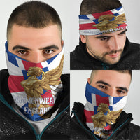 Commonwealth Of England Flag Golden Angel Neck Gaiter Historical British Heritage Winged Figure