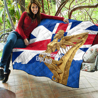 Commonwealth Of England Flag Golden Angel Quilt Historical British Heritage Winged Figure