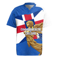Commonwealth Of England Flag Golden Angel Rugby Jersey Historical British Heritage Winged Figure
