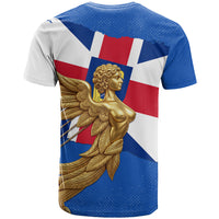Commonwealth Of England Flag Golden Angel T Shirt Historical British Heritage Winged Figure