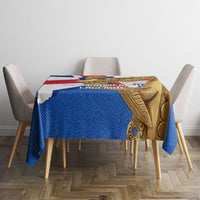 Commonwealth Of England Flag Golden Angel Tablecloth Historical British Heritage Winged Figure
