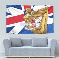 Commonwealth Of England Flag Golden Angel Tapestry Historical British Heritage Winged Figure