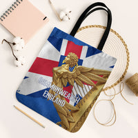 Commonwealth Of England Flag Golden Angel Tote Bag Historical British Heritage Winged Figure