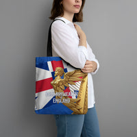 Commonwealth Of England Flag Golden Angel Tote Bag Historical British Heritage Winged Figure