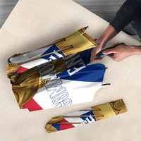 Commonwealth Of England Flag Golden Angel Umbrella Historical British Heritage Winged Figure