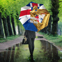 Commonwealth Of England Flag Golden Angel Umbrella Historical British Heritage Winged Figure