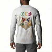 Order Of The Eastern Star Button Sweatshirt OES Elegant Floral Line Art Fraternal Symbolism